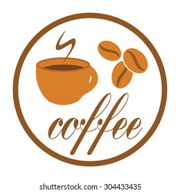 coffee break label vector illustration