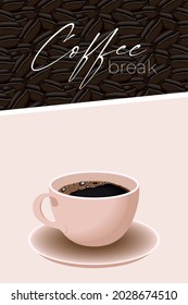 coffee break lettering and cup