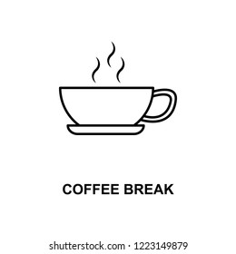 coffee break line icon