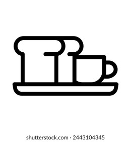 coffee break line icon illustration vector graphic. Simple element illustration vector graphic, suitable for app, websites, and presentations isolated on white background