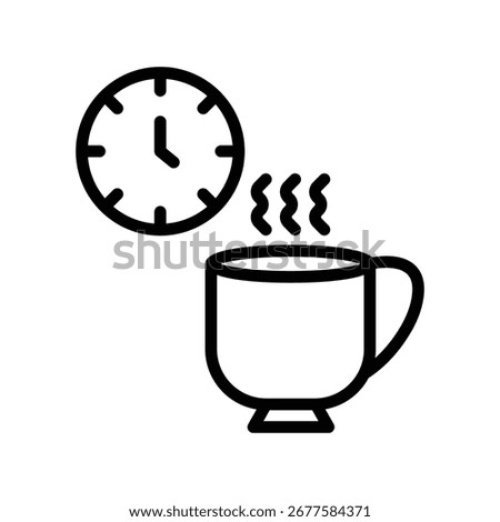 Coffee Break line icon , vector, pixel perfect, illustrator file 