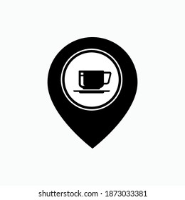 Coffee Break Location Icon. Hang out Place Symbol - Vector.
