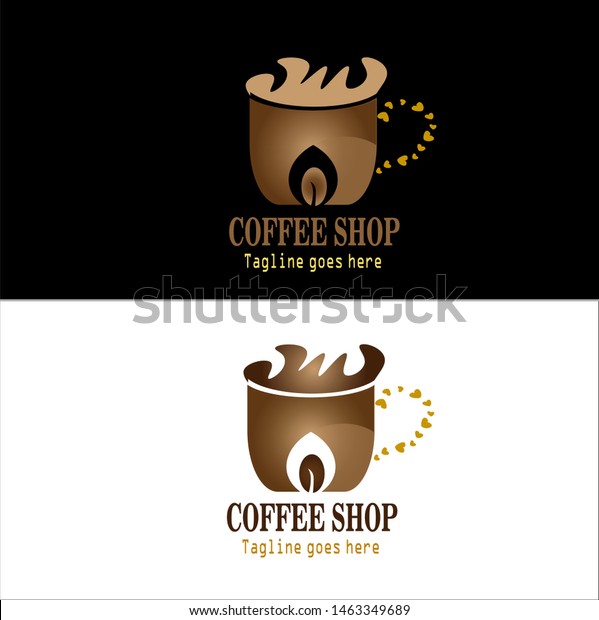 Coffee Break Logo Design Concept Logo Stock Vector Royalty Free