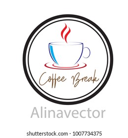 coffee break logo vector