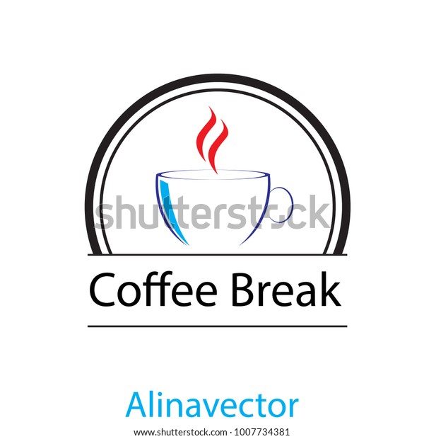 Coffee Break Logo Vector Stock Vector Royalty Free