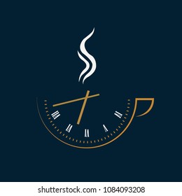 Coffee Break Logo. Vector Illustration.