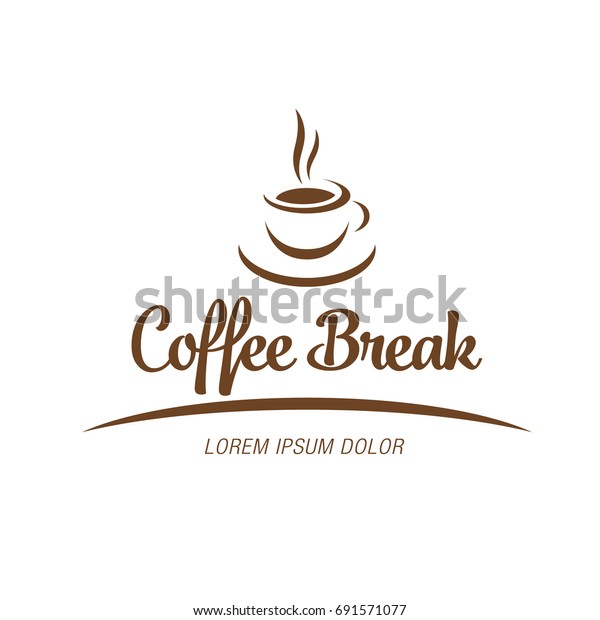 Coffee Break Logotype Design のベクター画像素材 ロイヤリティフリー