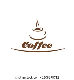 Coffee break logotype design, vector illustration