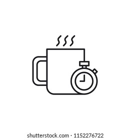 Coffee Break Modern Simple Vector Icon