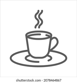 Coffee Break Office Supplies Simple Line Icon