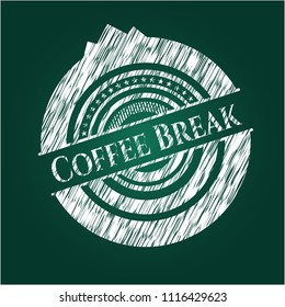 Coffee Break on blackboard
