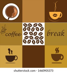 coffee break on the coffee menu background