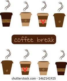 coffee break on the white background