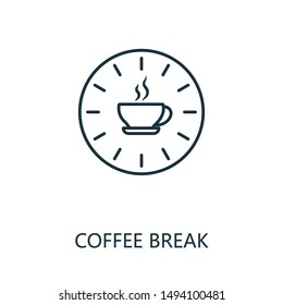 Coffee Break outline icon. Thin line concept element from productivity icons collection. Creative Coffee Break icon for mobile apps and web usage.