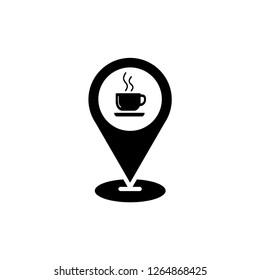 Coffee Break Point. Relax Place, Beverage Location. Hot Drink Symbol for Design Elements, Websites, Presentation and Application - Vector. 
