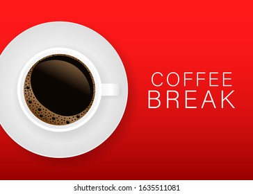 Coffee break Poster Advertisement Flayers. Vector stock Illustration.