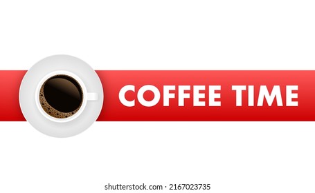 Coffee break Poster Advertisement Flayers. Vector stock Illustration