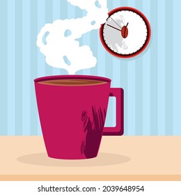 coffee break poster with drink