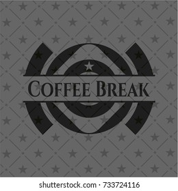Coffee Break realistic dark emblem