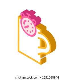 coffee break relax time isometric icon vector. coffee break relax time sign. isolated symbol illustration