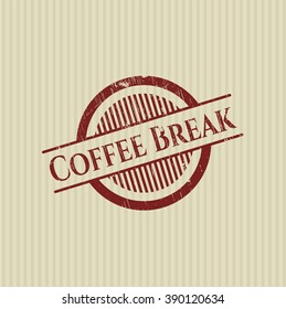 Coffee Break rubber grunge texture stamp