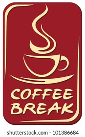 Coffee break sign (label)