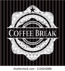 Coffee Break silver shiny badge