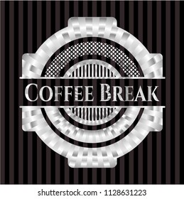 Coffee Break silver shiny emblem