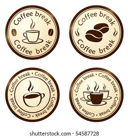 coffee break stamps set