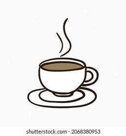 coffee break time element cup