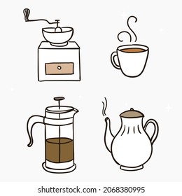 coffee break time element cup