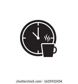 Coffee break time icon design. vector illustration