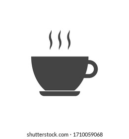 Icono de vector de salto de café en fondo blanco aislado.