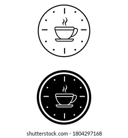 Coffee Break vector icon set. breakfast illustration sign collection. cafe symbol.