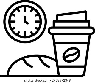 Coffee Break Vector Line Icon Style