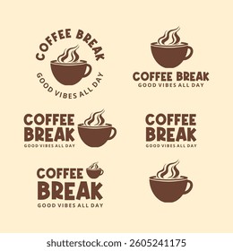 COFFEE BREAK vector logo illustration design