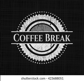 Coffee Break written with chalkboard texture