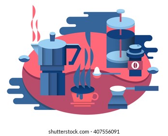 Coffee at breakfast design