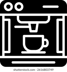 Coffee Brew Glyph Vector Icon Design