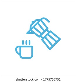 coffee brew icon flat vector logo design trendy illustration signage symbol graphic simple