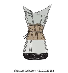 Coffee brew illustration in vector.