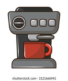 coffee brew machine icon isolated