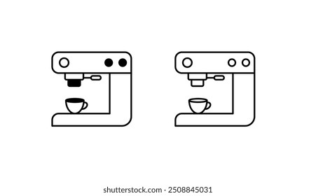 Coffee Brewer icon design with white background stock illustration