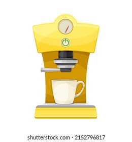 Kaffeepause mit Elektro-Drip-Kaffeemaschine und -Cup als Cafe Cooking Appliance Vektorgrafik