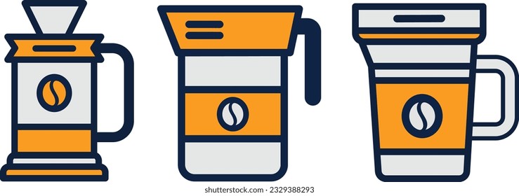 Coffee Brewing Machine Icon, Illustration