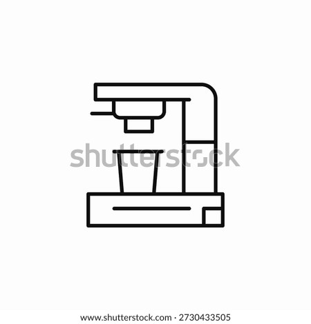 coffee brewing machine icon sign vector