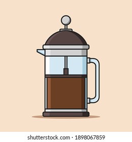 coffee brewing method with french press