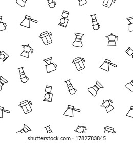 Coffee brewing methods 
simple seamless vector pattern on a transparent background
