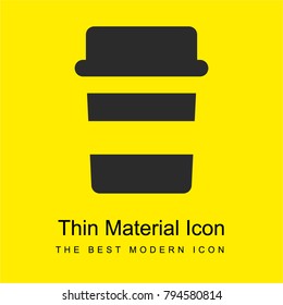 Coffee bright yellow material minimal icon or logo design