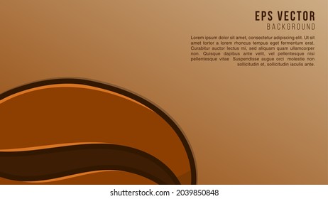 Illustration vectorielle d'arrière-plan marron café. Peut être utilisé pour le menu de la nourriture, l'affiche, la bannière d'entreprise, le prospectus, la publicité, la brochure, le catalogue, le site Web, le site Web, la présentation, la couverture du livre, les arrière-plans de la brochure